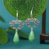 Nuevos Aretes Elegantes Antiguos Originales Vintage Xiangyun Imitación Jade Hetian Nueva Magnolia China Simple Moda Nacional Antiguo