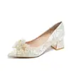 Zapatos de Tacón Alto Puntiagudos para Mujer para Usar Diariamente Zapatos para Compromiso, Vestido de Novia Xiuhe, Zapatos de Novia de Dos Usos, Zapatos de Cristal con Tacón Grueso
