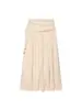 Top de chifon transfronteiriço de comércio exterior com gola franzida e mangas bufantes com detalhe de amarração + saia longa de chifon de cintura alta com amarração lateral e barra completa