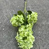 Fabricante de Flores Artificiales para Bodas Verdes Hortensia Verde Rosa Rocío de Golondrina Loto Bola de Cebolla Decoración Suave para Bodas Flor Artificial al por Mayor