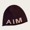 Gorro de punto estilo coreano ins con letras y lana, nuevo, moderno y genial, sombrero de lana suave y cálido para mujer en otoño e invierno