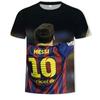 Comércio Exterior Venda Direta da Fábrica Futebol Impressão Digital 3D Camiseta Masculina Gola Redonda Manga Curta Atacado