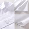 Camisa blanca de manga corta para niños de talla mediana y grande, camisa blanca fina de verano para niños, ropa de rendimiento, uniforme escolar de algodón puro para estudiantes de primaria, ropa de clase femenina