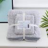 Toalla de baño cuadrada de alta densidad con forro polar coral de imitación de fibra de carbón de bambú, absorbente y suave, ideal como regalo, venta al por mayor.