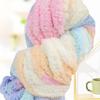 Manta de línea de bolas tejida a mano hecha a mano diy casera tejida color arcoíris paquete de material manta de edredón regalo producto terminado
