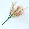 Planta verde artificial de Amazon, hoja puntiaguda, espiga de lavanda de siete tenedores, flor artificial para boda, jardín, estilo pastoral, decoración de flores falsas