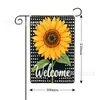Bandera de Jardín Temática de Verano Transfronteriza Decorativa para Patio Festival Fiesta Escena Decorativa Lino Impresión Doble Cara