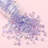 Cuentas de arroz de vidrio de calidad nacional de 4 mm, cuentas de doble punta Aurora de dos colores, hechas a mano, accesorios para pulseras de cuentas DIY