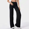 Pantalones sueltos, suaves, de pierna ancha para Pilates y yoga para mujer, para otoño e invierno, largo 9/10, con caída fluida, secado rápido, cintura alta y diseño de pierna recta.