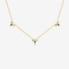Collar geométrico con diseño de tres circonitas y microincrustaciones de plata S925 estilo francés Celi europeo y americano, nuevo