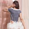 Pijama Sexy Feminino Gravata Borboleta Peça Única Renda Sem Cintura Traje Sexy Boate Casa Tentação Pijama Leve 9018