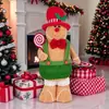 Decoraciones navideñas transfronterizas: figuras de hombre de galleta de pie, muñecos de hombre de jengibre, regalos de Navidad, adornos para ventana y mesa