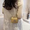 2025 Estrellas Nueva Línea de Bordado con Incisión Cuadros Tendencia Retro Casual Textiles Mini Bolso de Hombro Cuadrado Pequeño para Mujeres