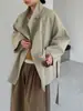 Gabardina de Cuello Alto Jiangzuo de Alta Gama con Silueta Elegante de un Botón para Mujer, Otoño 2026, Estilo Coreano de Longitud Media Versátil 1960
