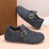Nuevos Zapatos Birkenstock de Invierno 2026 para Mujer con Tacón Oculto Mocasines de Lana con Forro de Terciopelo Cálido Zapatos de Algodón Cómodos para los Pies Zapatos para Mamá