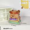 Livro Vermelho Pequeno Porta-Canetas Capivara Urso Autodepreciativo Acrílico Transparente Armazenamento de Material Escolar Estudante Porta-Canetas Acrílico Anime-se