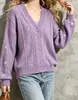 Nuevo Cárdigan de Punto Trenzado con Cuello en V Transfronterizo 2026 para Mujer, Abrigo Suéter Holgado Bordado con Estrella para Otoño e Invierno Tallas Plus para Mujer