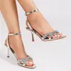 Nuevas Sandalias de Tacón Alto Abiertas de Primavera Que Son Cómodas, con un Diseño Simple y Elegante, Zapatos de Tacón Alto de Lujo Ligero para Mujer con un Aspecto Elegante y Gracioso