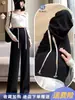 Calça pantalona de maternidade plus size com cordão, elástica e com bom caimento, adequada para gestantes usarem no dia a dia, solta e modeladora, calça casual versátil para a gravidez