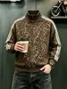 Jaqueta amarela com estampa de leopardo estilo retrô americano, unissex, modelagem solta, estilo casual, com gola alta, fecho de zíper e design curto estilo baseball, perfeita para o outono