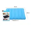 Almohada inflable de PVC con flocado, cómoda para viajes, camping, trenes, aviones, cintura y espalda, de cuero.