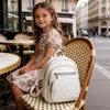 Mochila de Gran Capacidad con Diseño de Nicho Transfronterizo para Mujer, Mochila de Viaje de PU Moderna y a la Moda, Bolso Escolar Pequeño Versátil y Ligero