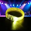 Nuevo Pulsera Luminosa LED Pulsera de Burbujas Parpadeantes Acrílicas Atrezo para Ambiente de Concierto Pulsera Fluorescente de Siete Colores