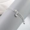 Pulsera de Doble Capa Estrella Luna Diseño Dulce de Nicho para Niña Novia Lujo Ligero Sensación de Alta Gama Regalo de Cumpleaños para Novia Combinable