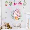 Pegatinas de guirnalda de unicornio Van Gogh FX64029, temáticas de fiesta para habitación infantil, fondo de pared, autoadhesivas