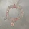 Pulsera de Cuatro Piezas de Cuentas Dulces Estilo Girly Mariposa Lujo Ligero Mejor Amiga Estudiante Regalo