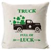 St. Patrick's Day Four-leaf Clover Series Amazon Cross-border Nova Almofada de Linho de venda quente Capa de travesseiro