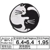 Comércio exterior homens e mulheres Bebê desenho animado patch bordado tecido pasta roupas pasta para passar adesivos traseiros Gato Branco Gato Branco Gato Preto