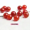 Suministro Directo de Fábrica cuentas de ágata natural de medio agujero cuentas sueltas ágata roja cuentas sin agujero cuentas redondas accesorios para joyería diy venta al por mayor