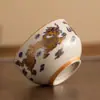 Taza de té, Taza de maestro, Taza individual, Cuenco de té, Juego de té Kung Fu de cerámica para un solo hogar, Caja de regalo con logo, Dragón y Fénix de cerámica