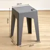 Taburete Cuadrado de Una Pieza Color Macarrón, Apilable, Ahorra Espacio, Resistente, Antideslizante de Plástico, Taburete para Mesa de Comedor para Uso Doméstico