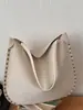 Bolso Tote Retro de Gran Capacidad para Mujer 2026 Primavera Nuevo Estilo Bolso con Remaches con Diseño Elegante y Atractivo, Bolso de Hombro Cruzado