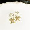 Pendientes de plata S925 estilo coreano con microincrustaciones de circonita cúbica y círculos huecos para mujer, pequeños y exquisitos pendientes de circonita cúbica.