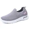 Zapatos Casuales de Primavera para Mujer, Zapatos Ligeros de Suela Suave para Mamá, Zapatos de Mujer de Talla Grande Transfronterizos, Zapatos Tipo Calceta de Tejido Volador de Exportación, Zapatos de Tela