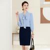 Camisa de manga larga para mujer Otoño 2023 Nueva Moda Azul Viajero Lugar de trabajo Temperamento Entrevista Intelectual Elegante Top