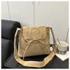 Bolsa de Ombro Casual de Nylon com Laço para Mulheres 2025 Novo Estilo Literário Estilo Japonês Harajuku Alça Simples Bolsa Transversal para o Dia a Dia