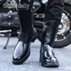 2025 Nuevas Botas Martin para Hombre Invierno Con Felpa Cálidas Estilo Británico Modernas Suela Gruesa Caña Alta Botas de Cuero Botas de Caballero Botas Largas