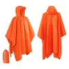 Poncho Impermeable Tres en Uno al por Mayor Toldo para Exteriores Camping Pu Poliéster Multifuncional Senderismo Poncho de Lluvia Estilo Capa