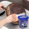 Pasta Limpiadora de Acero Inoxidable, Limpiador Descontaminante, Eliminador de Sarro Negro del Fondo de Ollas de Cocina, Removedor de Óxido, Estropajo Multifuncional para Ollas
