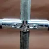 Conector de 20/25/28/32 mm de dos vías y tres vías, accesorio de acero redondo galvanizado, 46 puntos, 1 pulgada, accesorios a presión sin soldadura