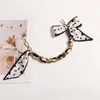 Correa Decorativa de Repuesto Tejida para Bolso Cruzado de Metal con Doble Hebilla Larga Accesorios de Joyería Colgante para Bolso Pañuelo de Seda Exquisito Gama Alta