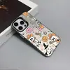 Capa de celular com ilustração de fantasma de abóbora mais vendida internacionalmente, adequada para iPhone 18 Pro, nova capa Halloween IMD cor prata