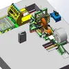 Linha semi-automática de embalagem de bobinas de aço, máquina tudo-em-um de armazenamento e embalagem, pesagem com viragem, fácil de operar, fabricada por Qiaomai