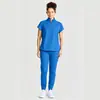 Uniformes de trabalho em poliéster com impressão digital personalizada para equipe médica, impressão de números de funcionário, uniformes de maternidade e cuidados infantis, roupas para lavar as mãos, pequenos lotes, sem quantidade mínima de pedido