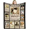 Juego Divertido Transfronterizo Aliexpress Cómic Japonés Naruto One Piece Manta de Franela Impresión Digital Fabricante Mayorista