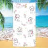 Nueva toalla de playa al por mayor transfronteriza del lindo gato Marie, toalla de baño con estampado de dibujos animados y anime, toalla de microfibra ultrafina de secado rápido